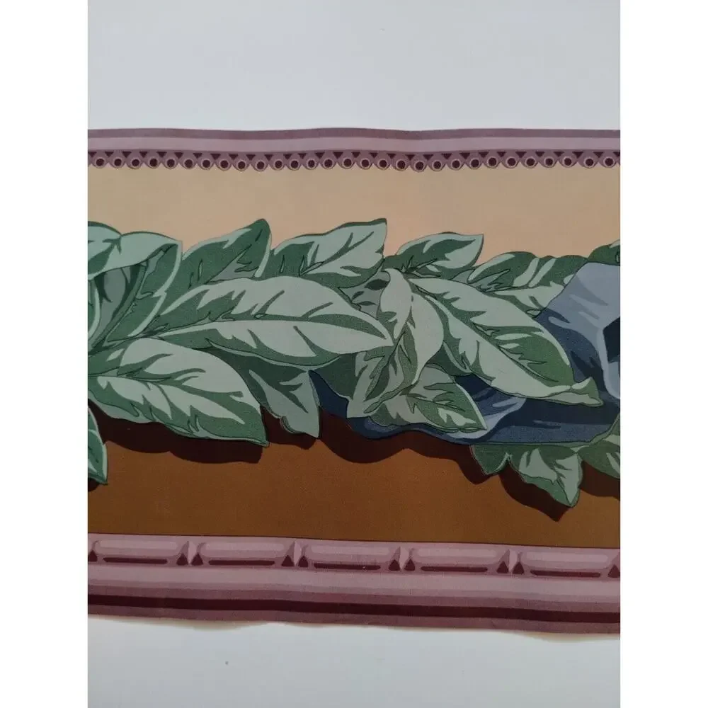 Seabrook Designs Pre-pasted Wall Border - Leaves with Boulders - 5 yds